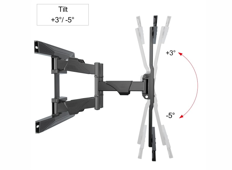 Suporte de parede para tv braço articulado inclinação