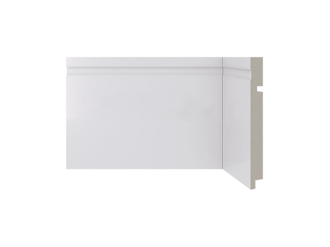 Rodapé 480 branco de poliestireno com 150mm altura Santa Luzia