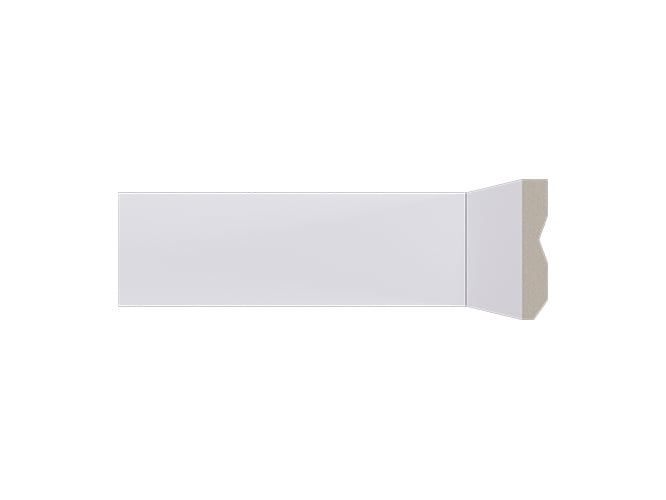 Rodapé LEV71 branco de poliestireno com 70mm de altura Santa Luzia