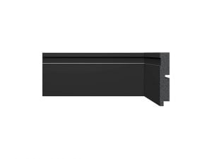 Rodapé 3457 preto de poliestireno com 100mm altura Santa Luzia 