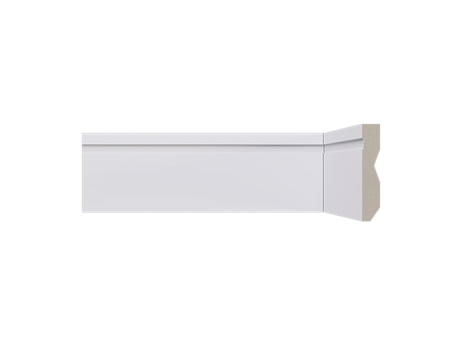Rodapé LEV72 branco de poliestireno com 70mm de altura Santa Luzia