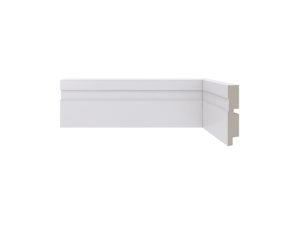 Rodapé 456 branco de poliestireno com 70mm altura Santa Luzia 