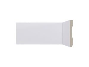 Rodapé LEV101 branco de poliestireno com 100mm de altura Santa Luzia 