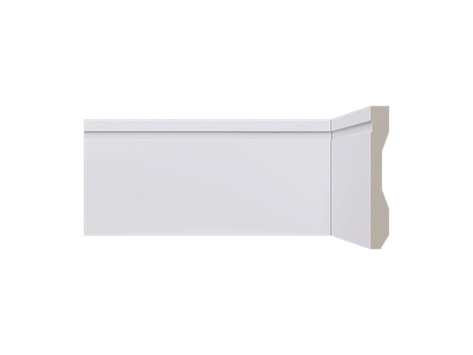 Rodapé LEV102 branco de poliestireno com 100mm de altura Santa Luzia