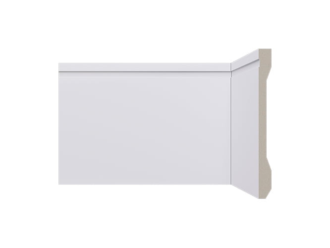 Rodapé LEV152 branco de poliestireno com 150mm de altura Santa Luzia