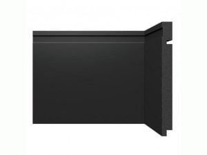 Rodapé 3505 preto de poliestireno com 200mm de altura Santa Luzia 