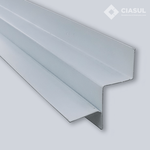 Perfil para Forro Drywall Tabica Lisa Branco