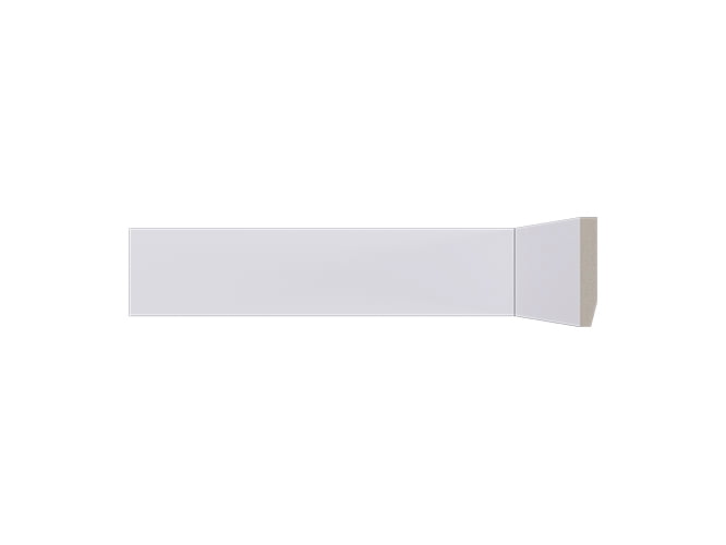 Rodapé LEV51 branco de poliestireno com 50mm de altura Santa Luzia