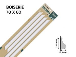 Boiserie 605 branco 70x60cm de altura Santa Luzia 