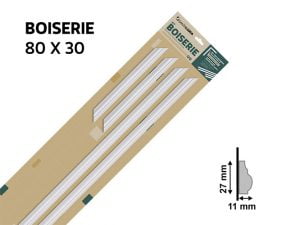 Boiserie 468 branco 80x30cm de altura Santa Luzia 