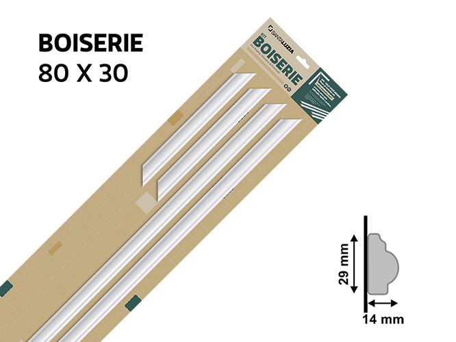 Boiserie 448 branco 80x30cm de altura Santa Luzia